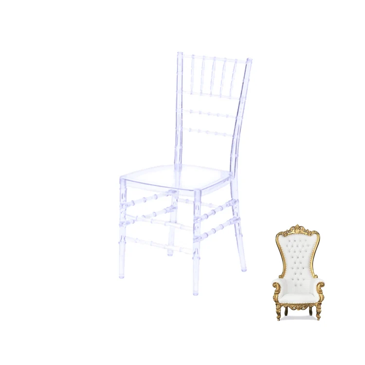 High End мероприятие, на вечеринку, свадьбу, банкет, акриловый прозрачный пластик с украшением в виде кристаллов смолы Тиффани неполеон стулья Chiavari с подушки сиденья
