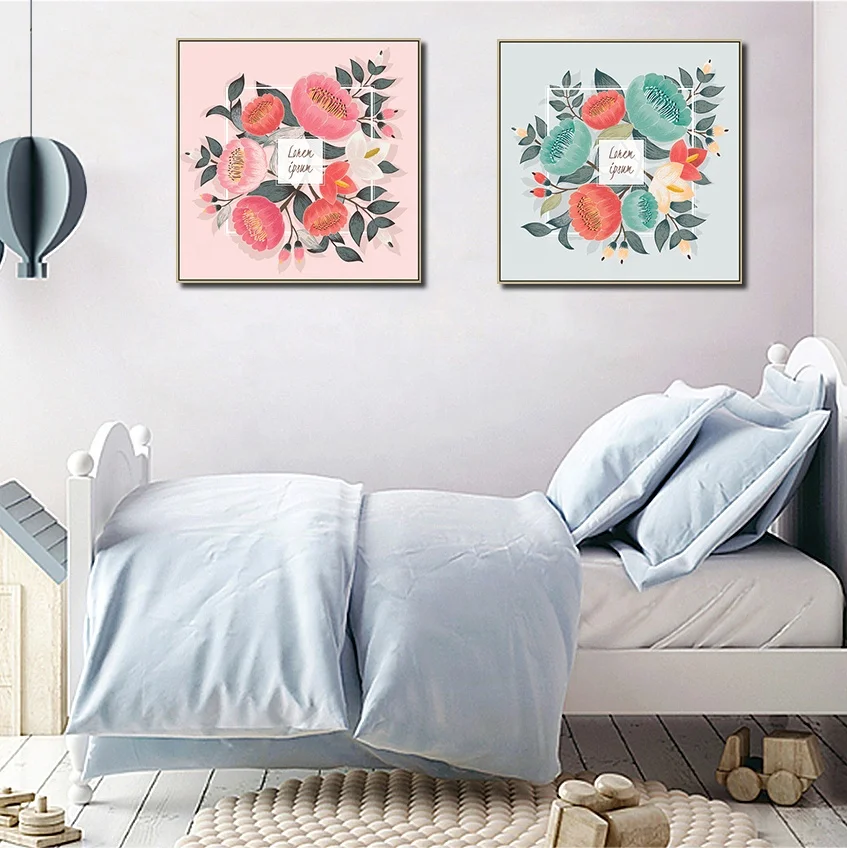 59x59cm Pink Rose Flower Wall Decorative Painting Canvas Art Print Canvas Painting For Living Room