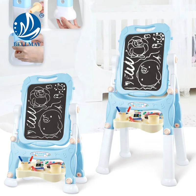 Bemay Toy Kid Intelligent Double Sided Short Crus Magnetic Writing Board Drawing Toys For Painting