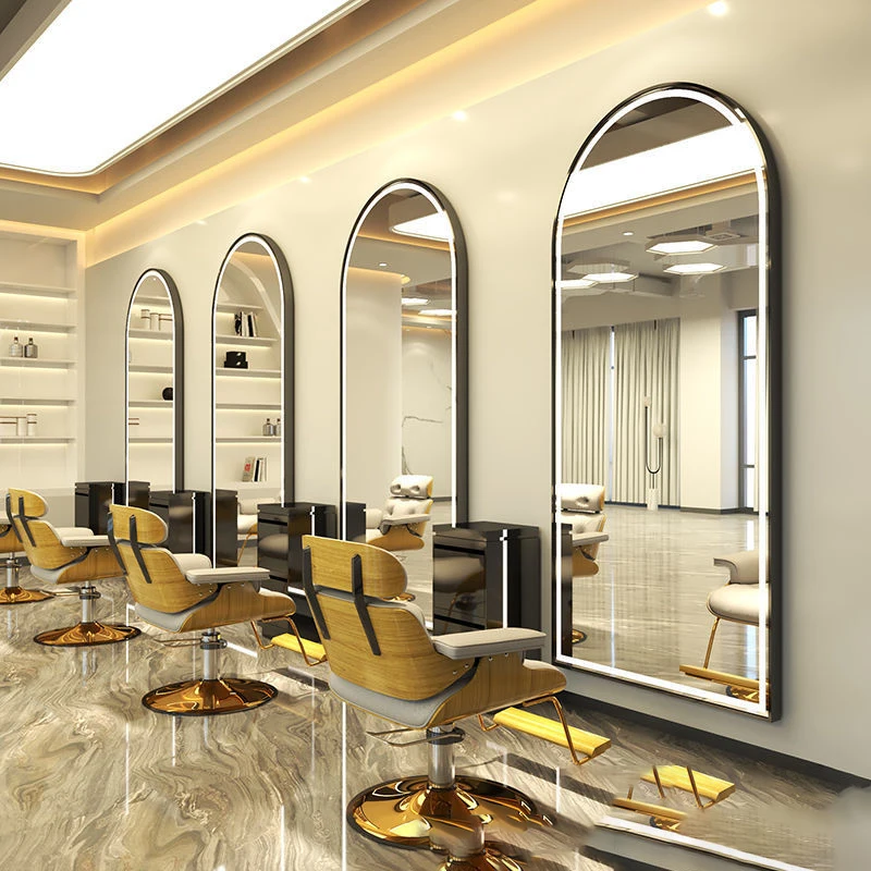 Hot blue-tooth touch screen light up mirror for salon furniture Hair salon mirror barber led mirror