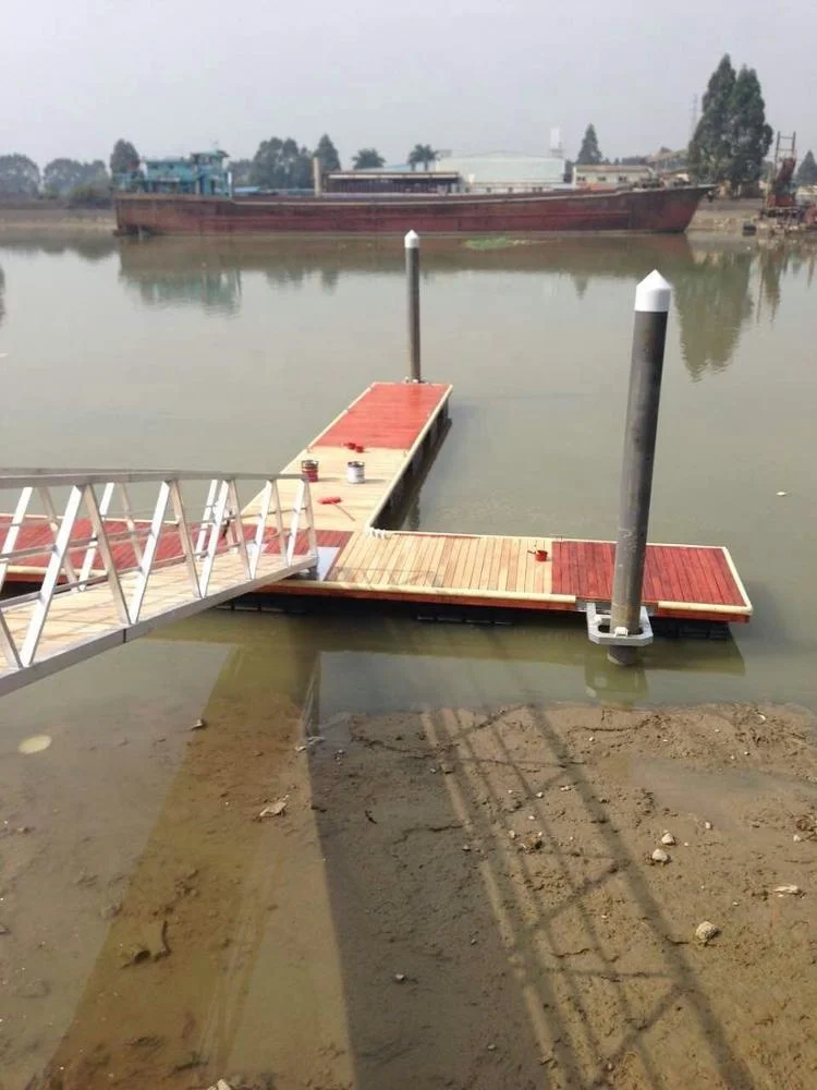 New design Alloy Aluminum Frame 6061, Wpc Deck, and Pe Main material and Floating Dock Part Pontoon Boat Floats