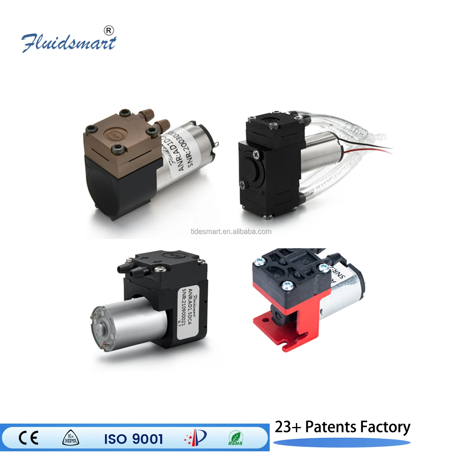 Fluidsmart ARP4VDB24 high pressure brushless-dc-piston-pump-24v oil less vacuum sampling pump