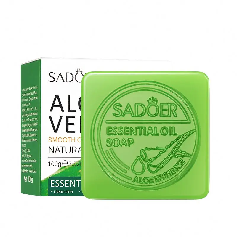 SADOER moisturizing organic aloe vera extract skin care deep cleaning soap