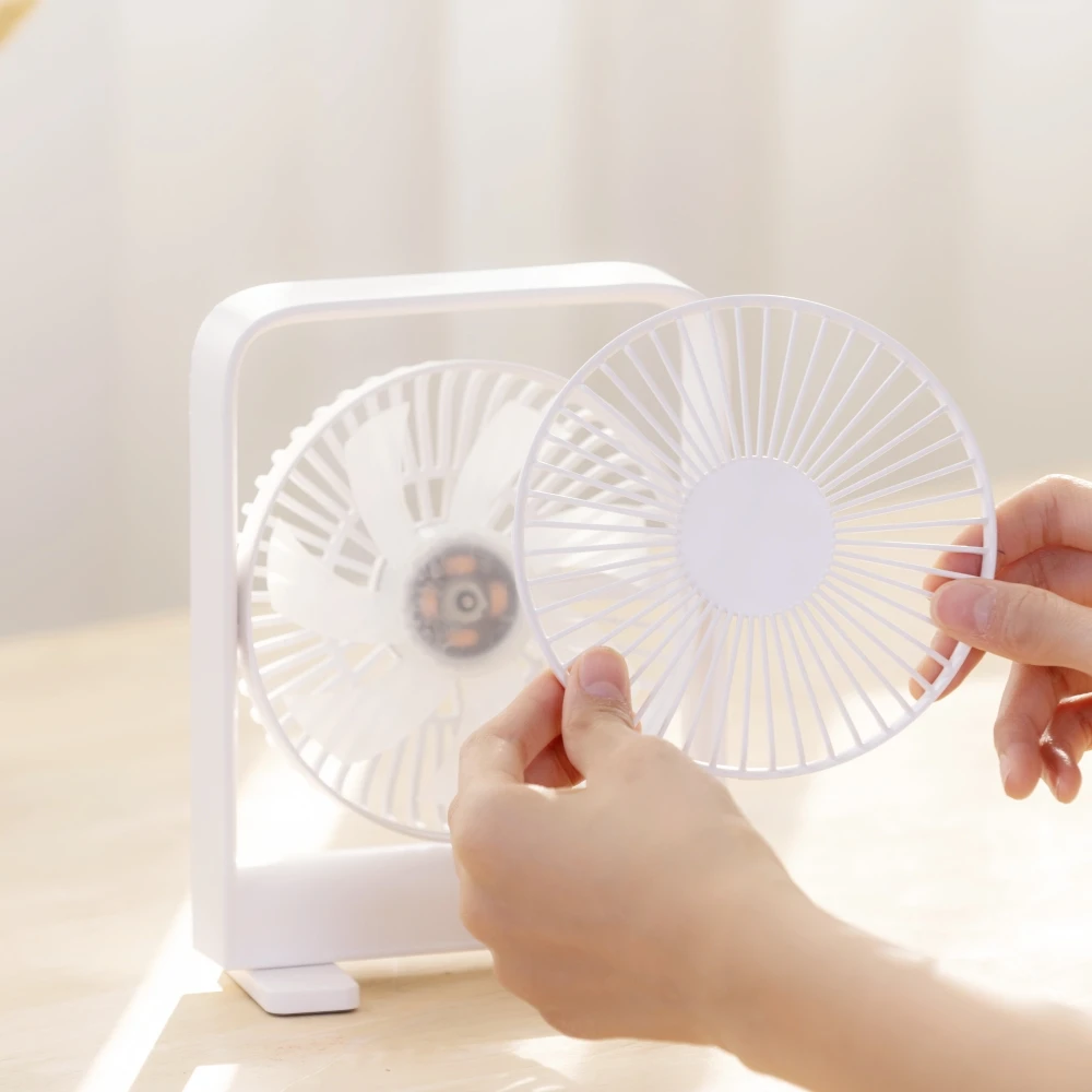 USB Rechargeable Mini Fan, Portable Desktop Fan with Battery for Bedroom and Office