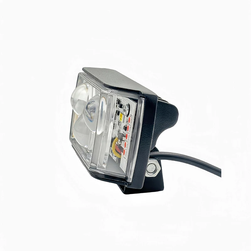 Colorful angel eye motorcycle spotlights three lens headlight driving work fog lamp bulb car truck lighting front light