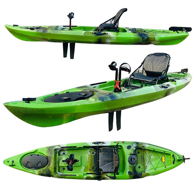 Новый дизайн Педальная система привода sit on top fin рыболовный каяк для 1 человека водительский