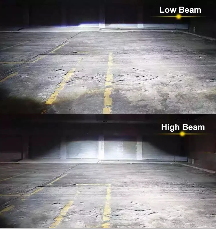 BI LED h4 led car projector lens with laser light led light bulb for car