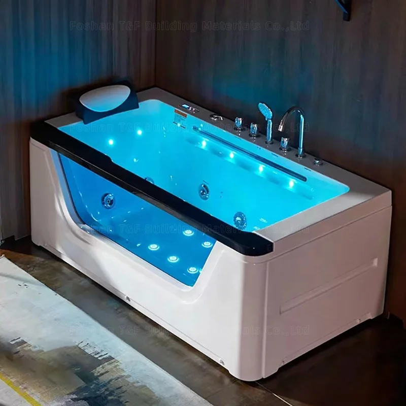 2 Person Luxury Hot Spa Bath Tub Whirlpool Acrylic Freestanding Waterfall Massage Bathtub With Jet