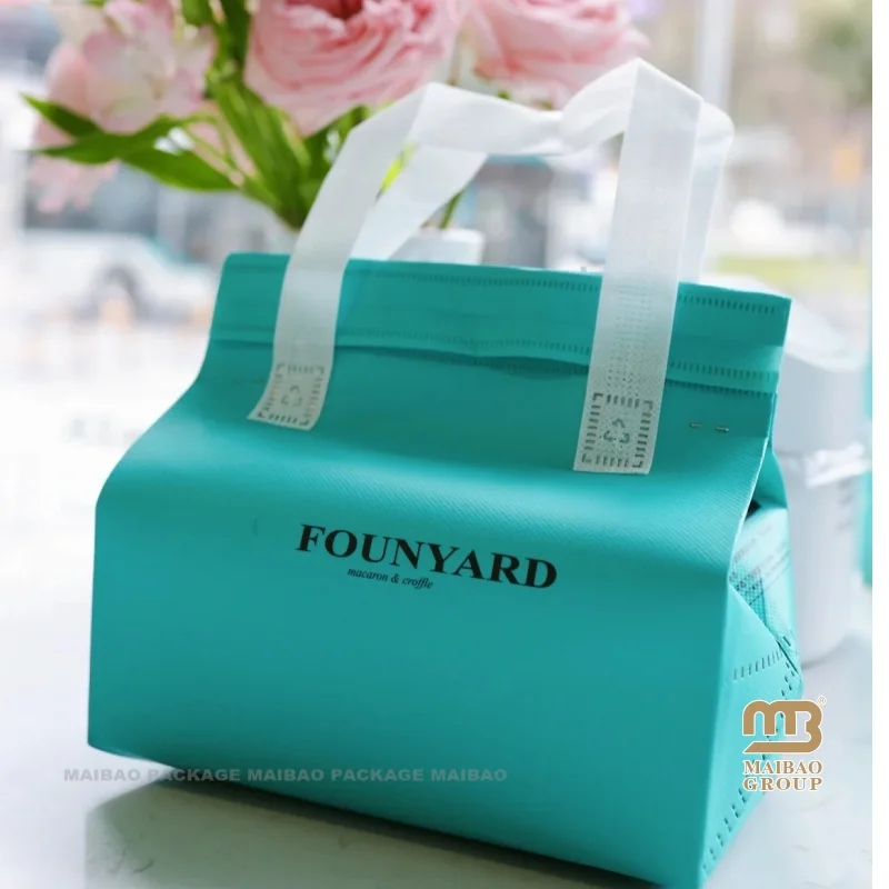 Carrier Shopping Thermal Custom Logo Printed Bottom Factory Cheap Low Price Packaging Bags Non-woven Tote Packaging Cooler Bag