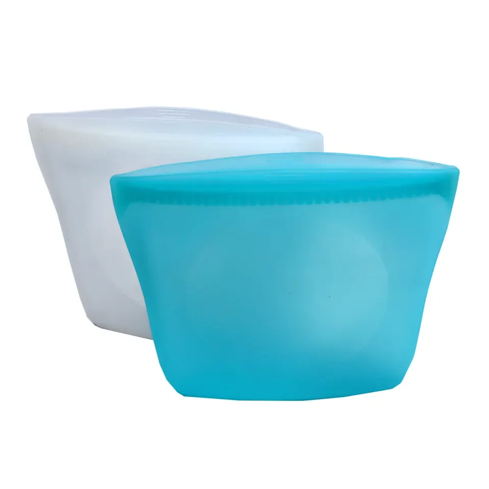 hot selling  standard quality kitchen silicon bags food storage leakproof silicone reusable storage sandwich bag