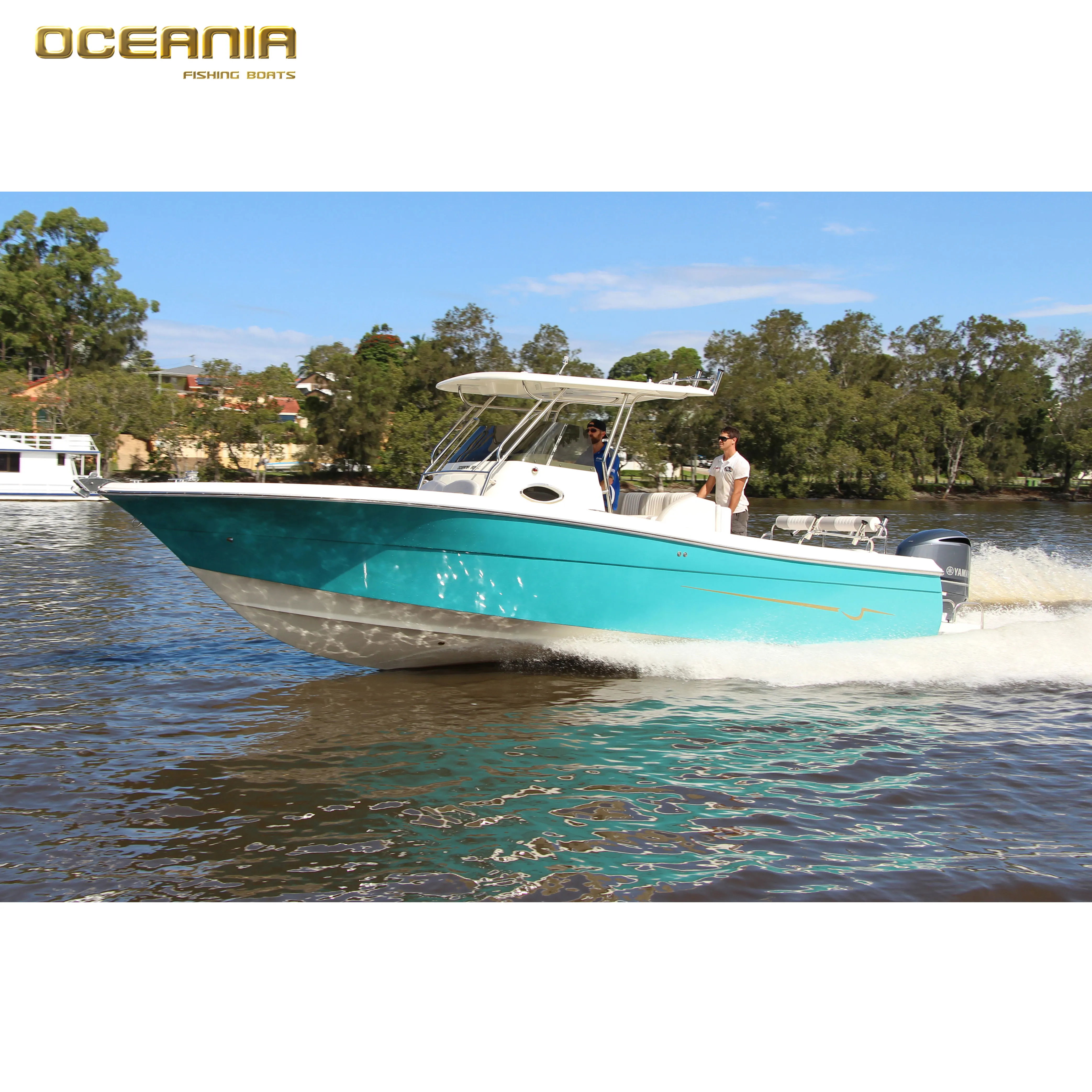 High quality 32ft fiberglass luxury yacht can be outboard version or diesel inboard version1
