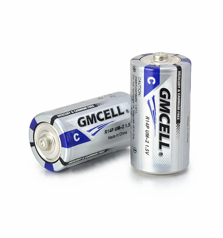 GMCELL Environmentally Friendly1.5V R14P Zinc Carbon Battery Use For Electronic Devices