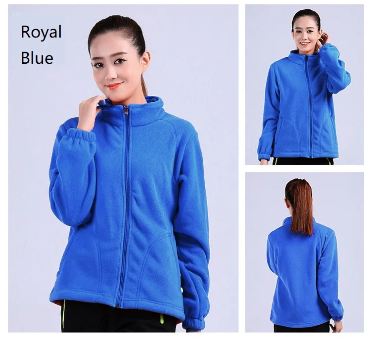 Colorful Soft Shell Outdoor Unisex Single Layer light weight Custom color logo with pocket windproof Polar Fleece Warm Jacket