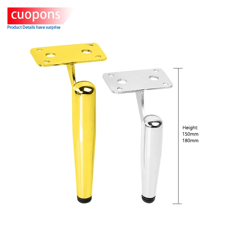 Decoration Furniture Leg Modern Luxury aluminum Alloy Sofa Legs Iron Rose Golden Metal Bed Feet Modern Cabinet Foot for Sale