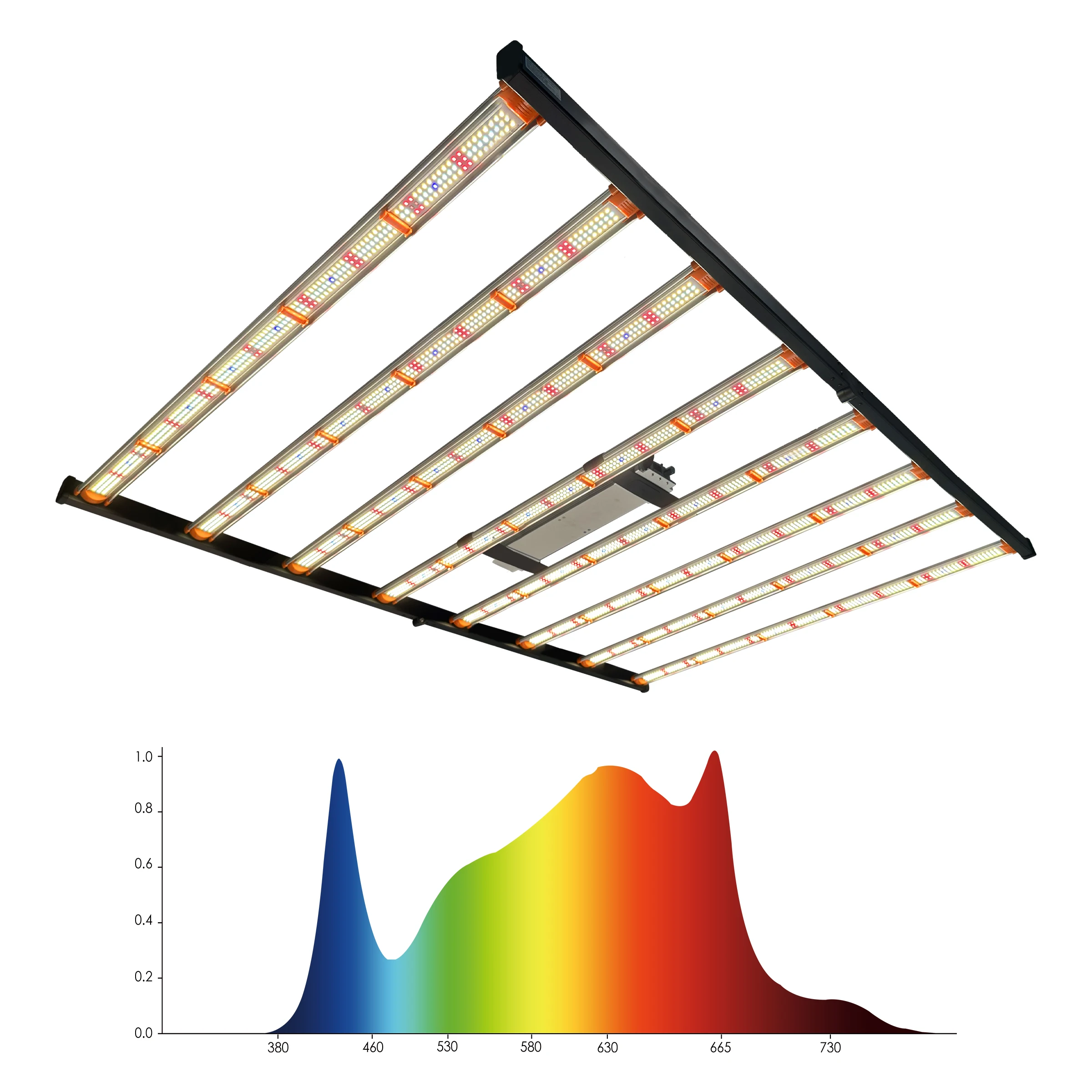 600w/800w/1000w adjustable foldable Horticulture full-spectrum grow light indoor plant production