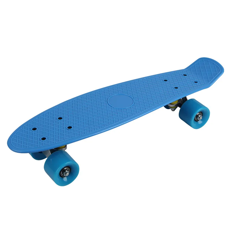 22 inch color plastic fish board skateboard four wheel  rocker skateboard