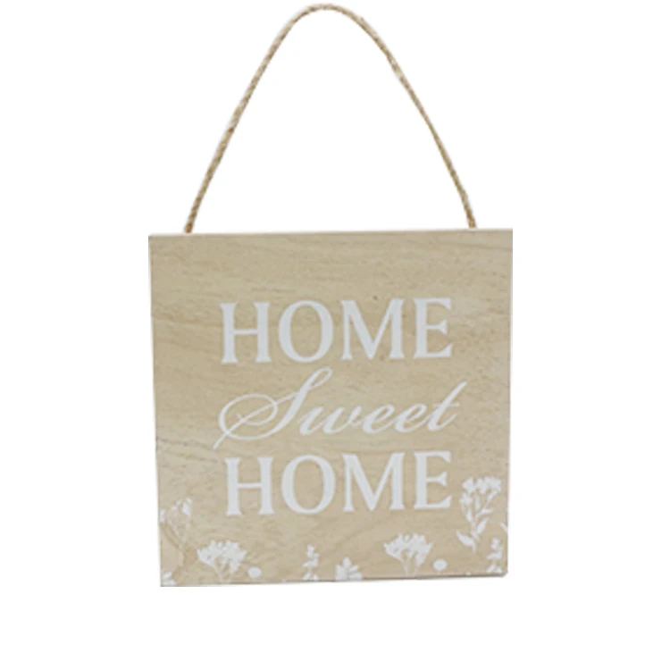 Hot selling Home Sweet Home Hanging Wall Sign Wall Decoration English Sign Decor Door Wooden Plaque