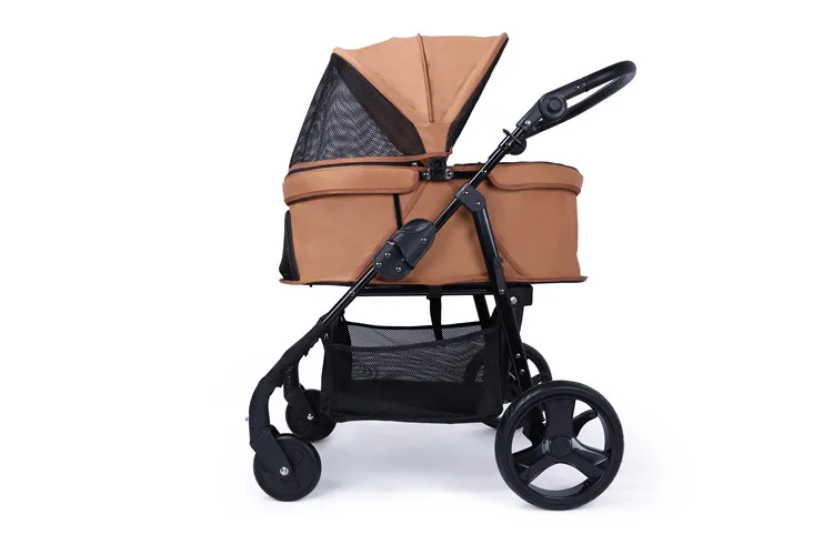 Can Easily Walk in/Out 4 Wheels Pet Stroller Cat Dog Cage Stroller Dog pet Stroller for Dogs Pet