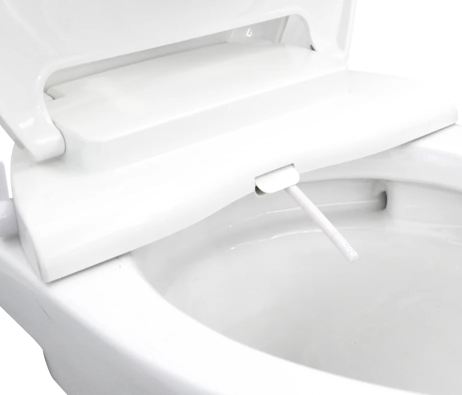 Non-Electric Female Washing Smart Bidet toilet seat with self-cleaning Dual Nozzle System for Elongated Toilets