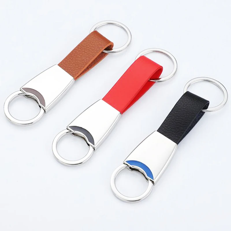 Oneway Wholesale Personalized Fashion Sublimation Blank Custom Logo Key Chain Leather Keychain