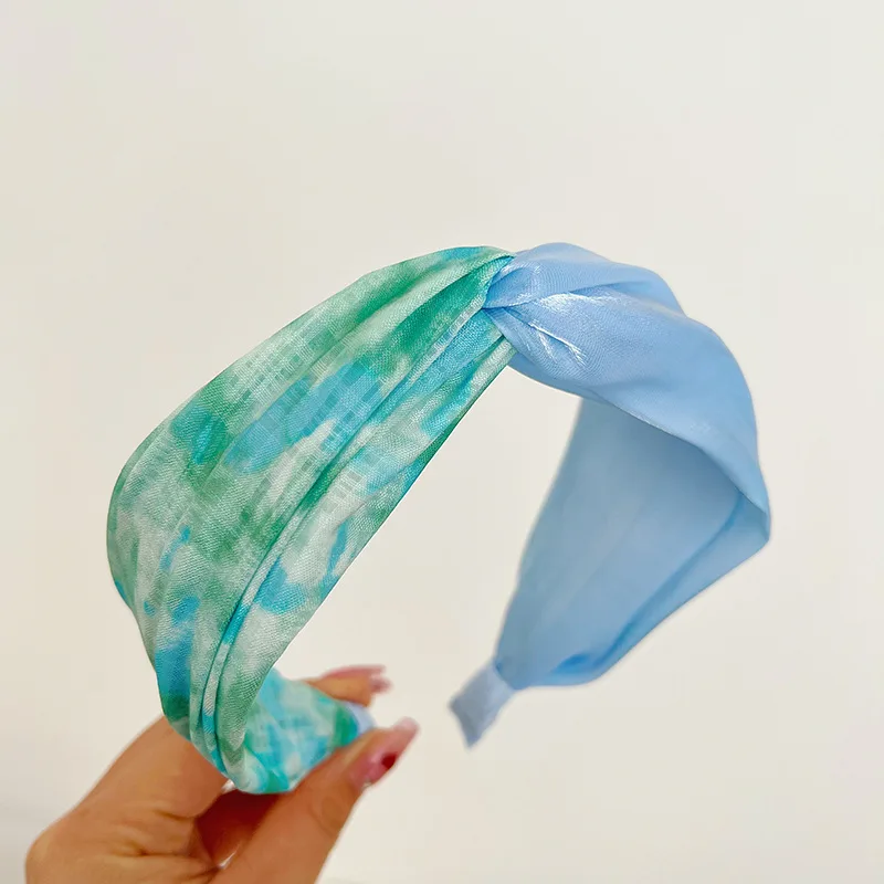 Trendy Summer Hairband Korea Vintage Custom Fancy Floral Print Bows Headbands Hair Band Accessories