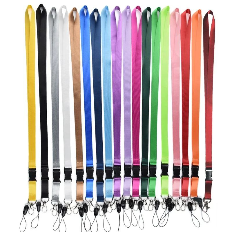 Wholesale Promotional Phone Neck Lanyard Strap Keychains Hanging Colorful Blank Lanyard Rope Custom Polyester Lanyard