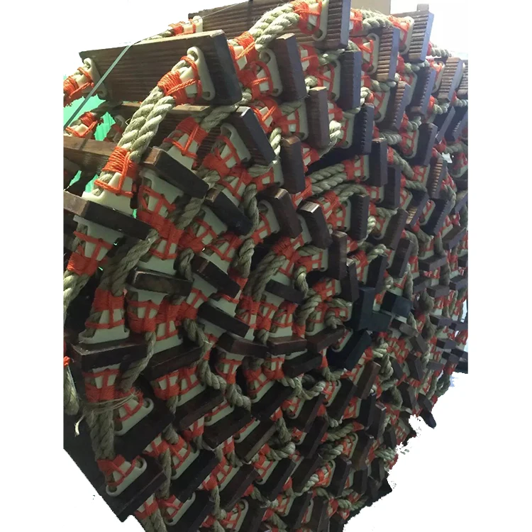 Solas approved 6m marine rope embarkation ladder with wooden steps