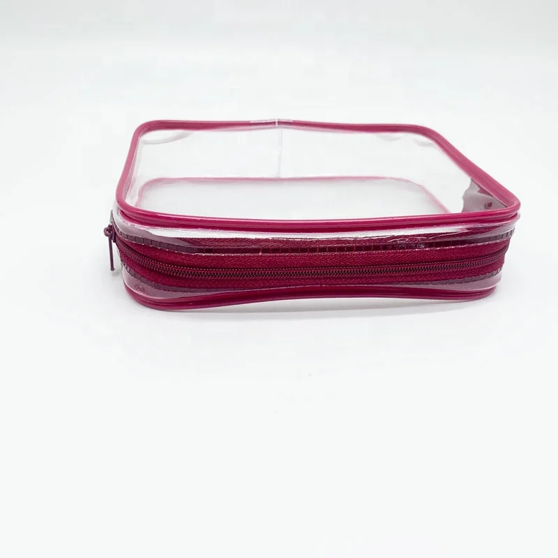 New Arrival Custom Women Clear Organizer Pouches Travel Toiletry Bags Cosmetic Case Transparent PVC Makeup Bag Zipper