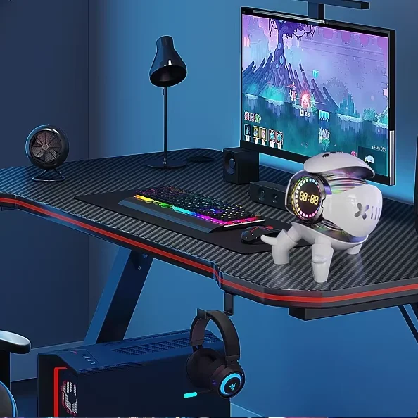 Mecha Monster Bluetooth Speaker Creative RGB Desktop Audio Lamp with Dynamic Spectrum FM Radio for Home Living Room