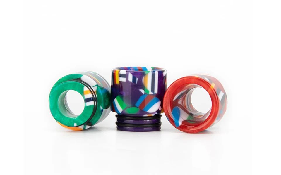 E Cigarettes Vape Accessories 810 drip tip Flag Colorful Drip Tip Epoxy Resins Mouthpiece for V8 V12 Prince Tank Atomizer rda