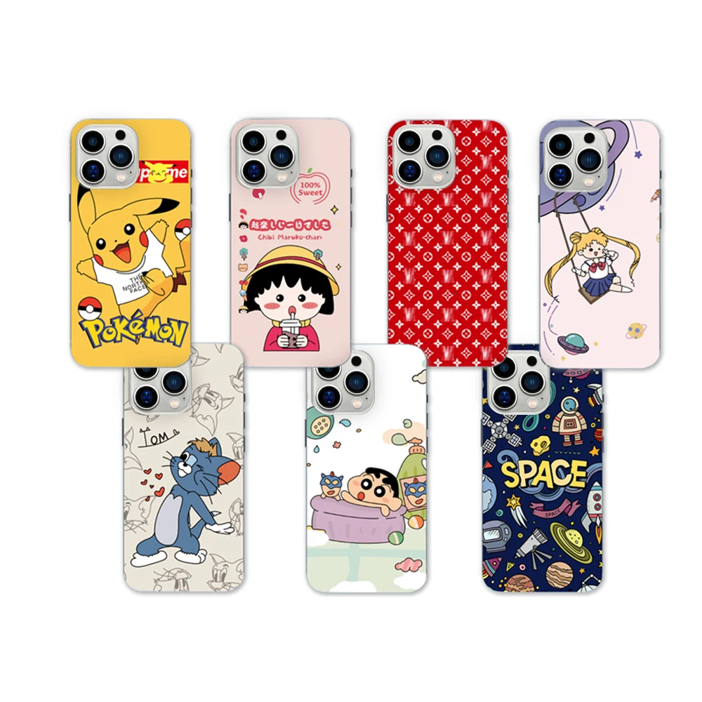 Mobile phone protective back sticker wrap 3D rainbow mobile skin design for mobile skin citing machine