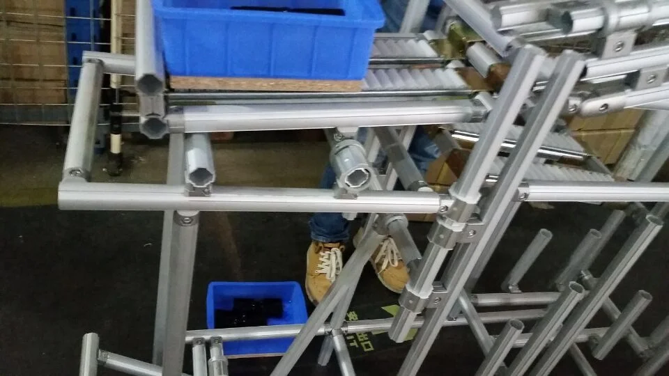 High Quality Multi Wheel roller track gravity roller track OD34mm roller conveyor for sliding shelf system