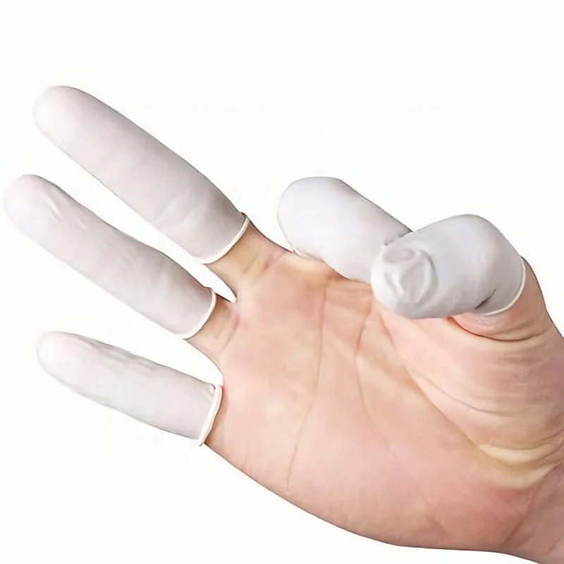 Finger Protector Coverings Latex Cots Small Medium Rubber Finger Condoms For Counting Money