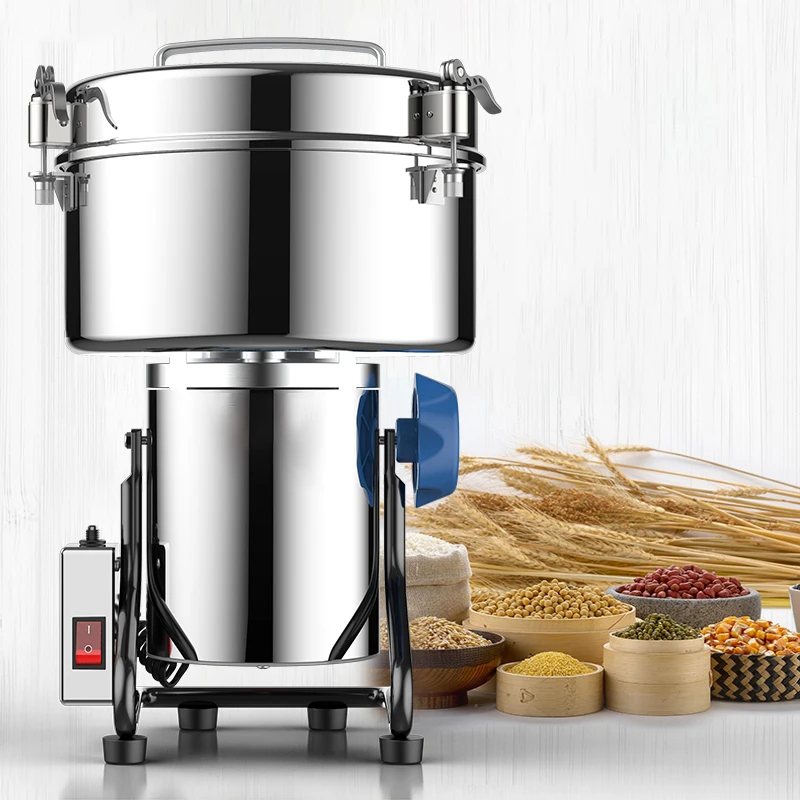 Stainless steel grain grinder mill powder machine 3000g all purpose commercial grain grinder