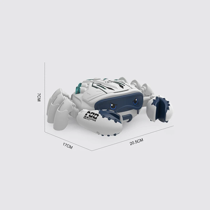 Hot Sale Walking Sensor Crawling Induction Electric Crab Shark Model Toy Kids Learning Educational Interactive with Music Light