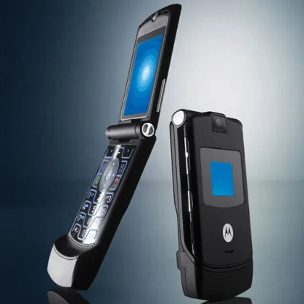 Original Phone V3 flip cellphone Russian Arabic English Keyboard celular