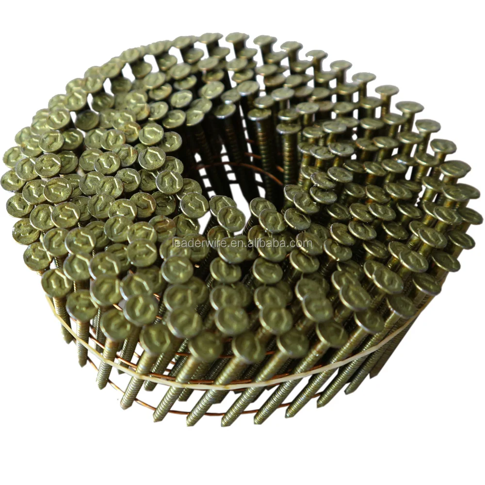 Vinyl Coated Ring Shank Diamond Point  2.3X50mm  Wire Weld Pallet Coil Nails
