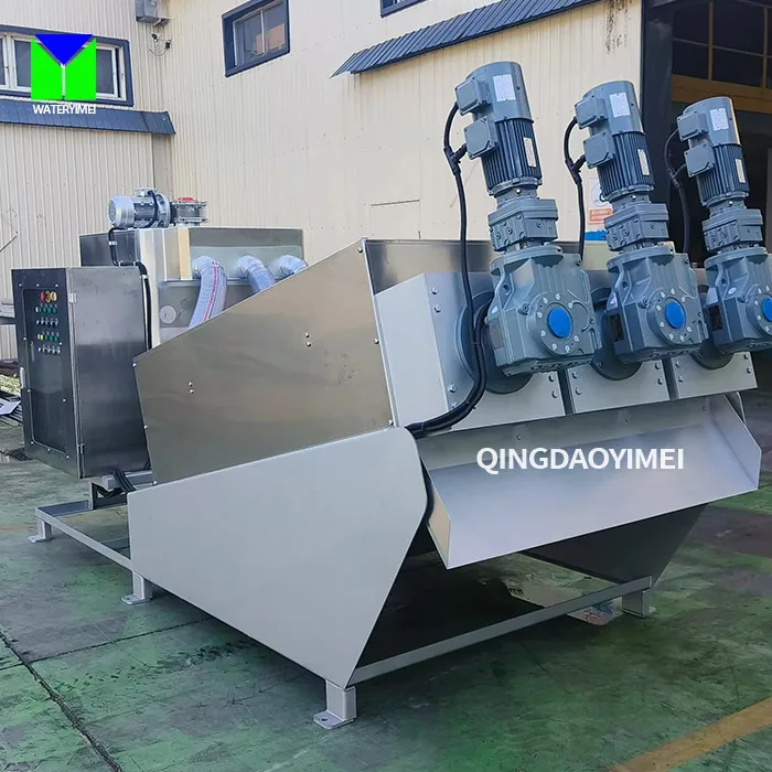 Municipal Wastewater Treatment Multi Plate Sludge Dewatering Screw Filter Press
