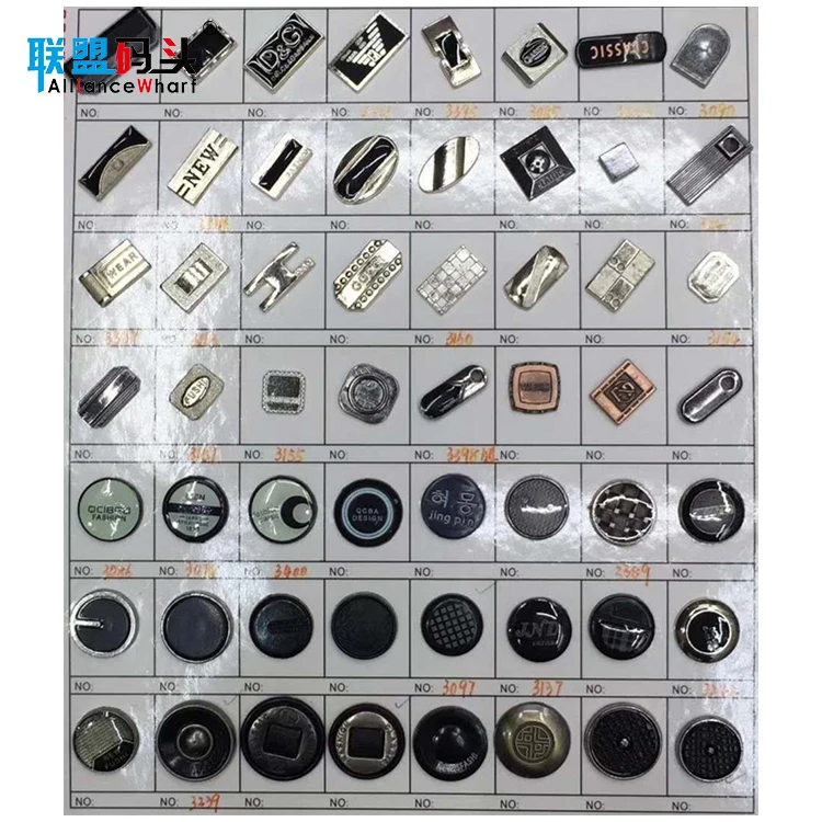 Designer Custom Square Round Shape Decorative Buckle Metal Snap Button For Coats Hat Pants Clothing