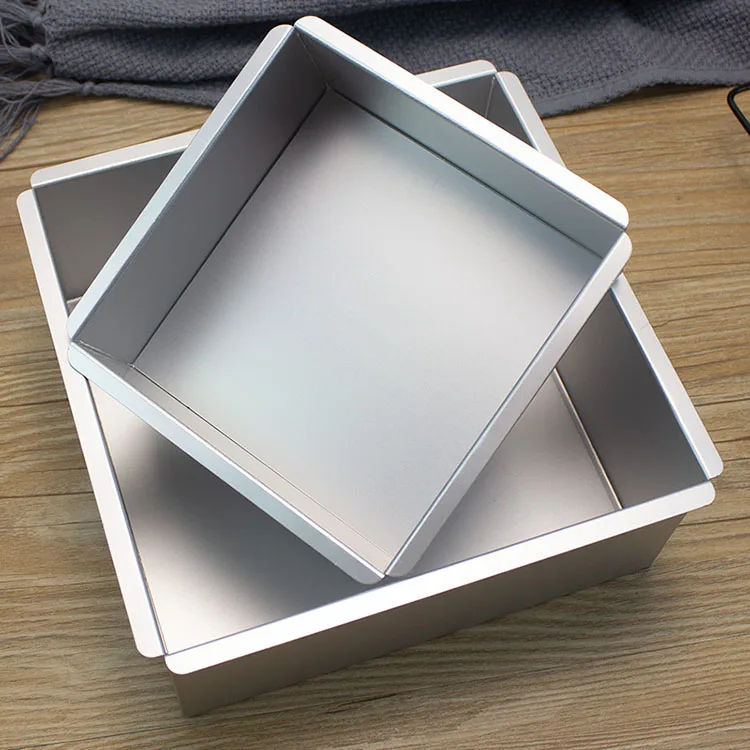 Multilayer Birthday Wedding Cake Mold Aluminium Square Cake Pans Cake Baking Tin Mold Bakeware Set