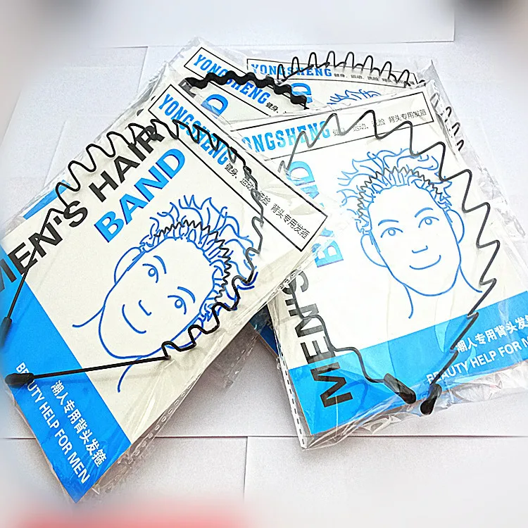 Металлическая повязка на голову черный обруч для волос волнистая унисекс гибкие повязки аксессуары женщин и