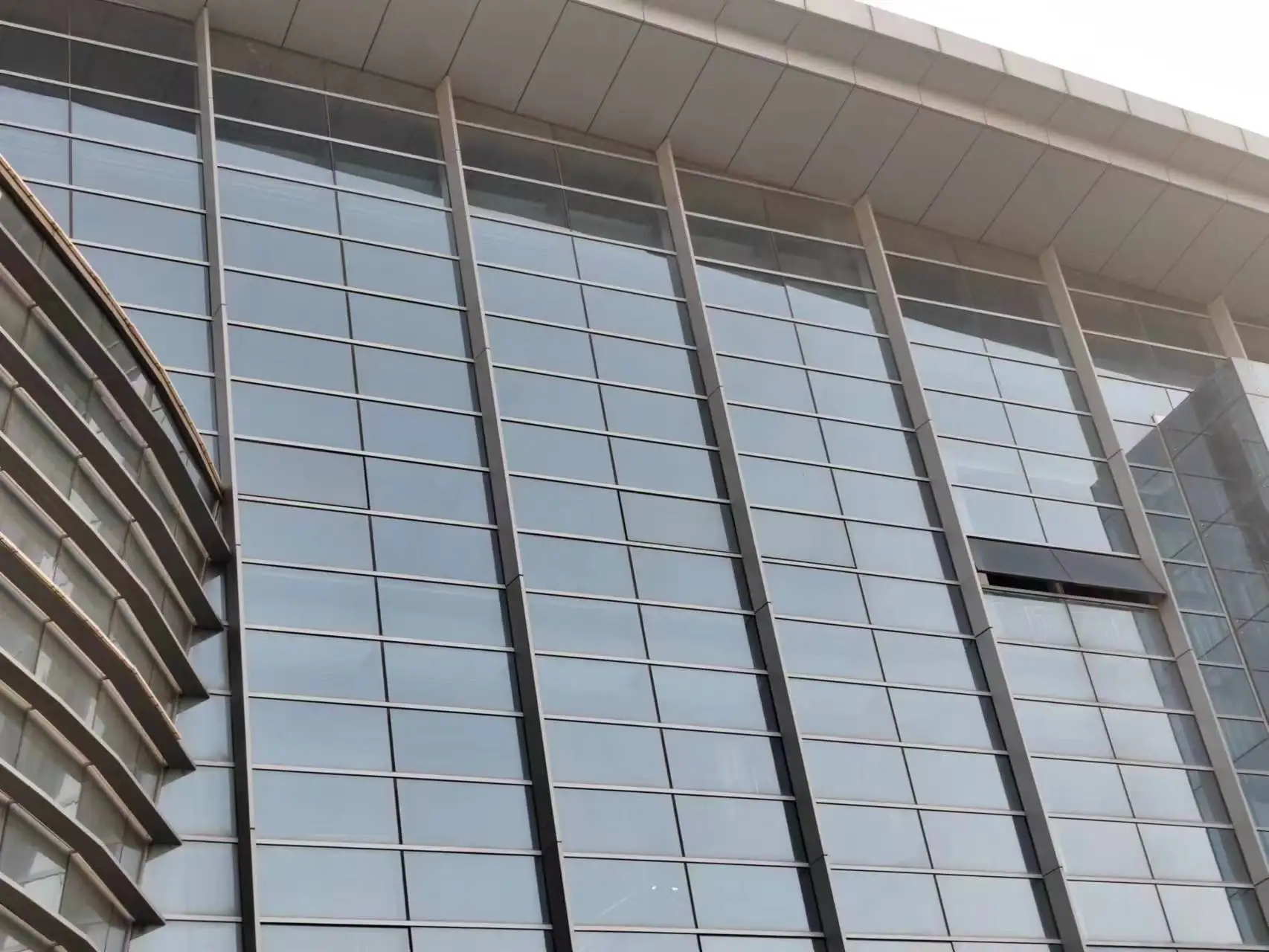standard curtain wall glass sizes semi hidden frame Storefront Curtain Wall wall curtain yellow