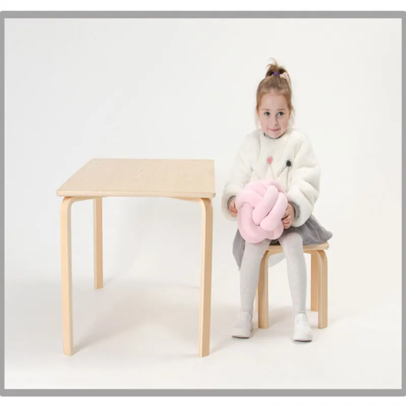 
Customized Children School Home Kindergarten Wooden Chairs Kids Chairs Toddler Wooden Stools Baby room furniture 