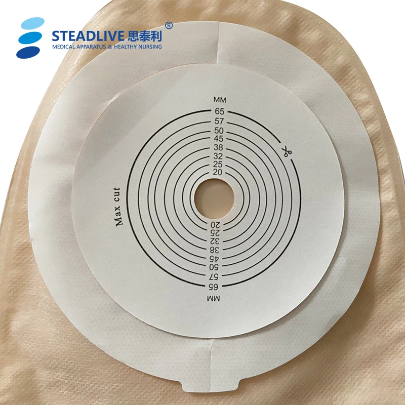 Drainable One Piece Disposable Ostomy Cover Type Incontinence Colostomy Bag with PE Clip