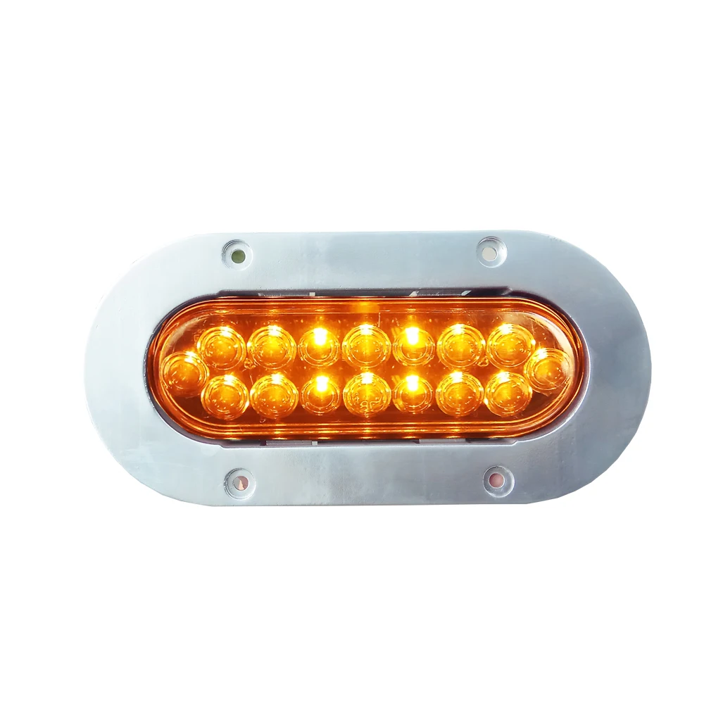 
Truck lighting systems 6inch LED oval stop turn tail lights with chromed and SAE DOT standard  (1600171151171)