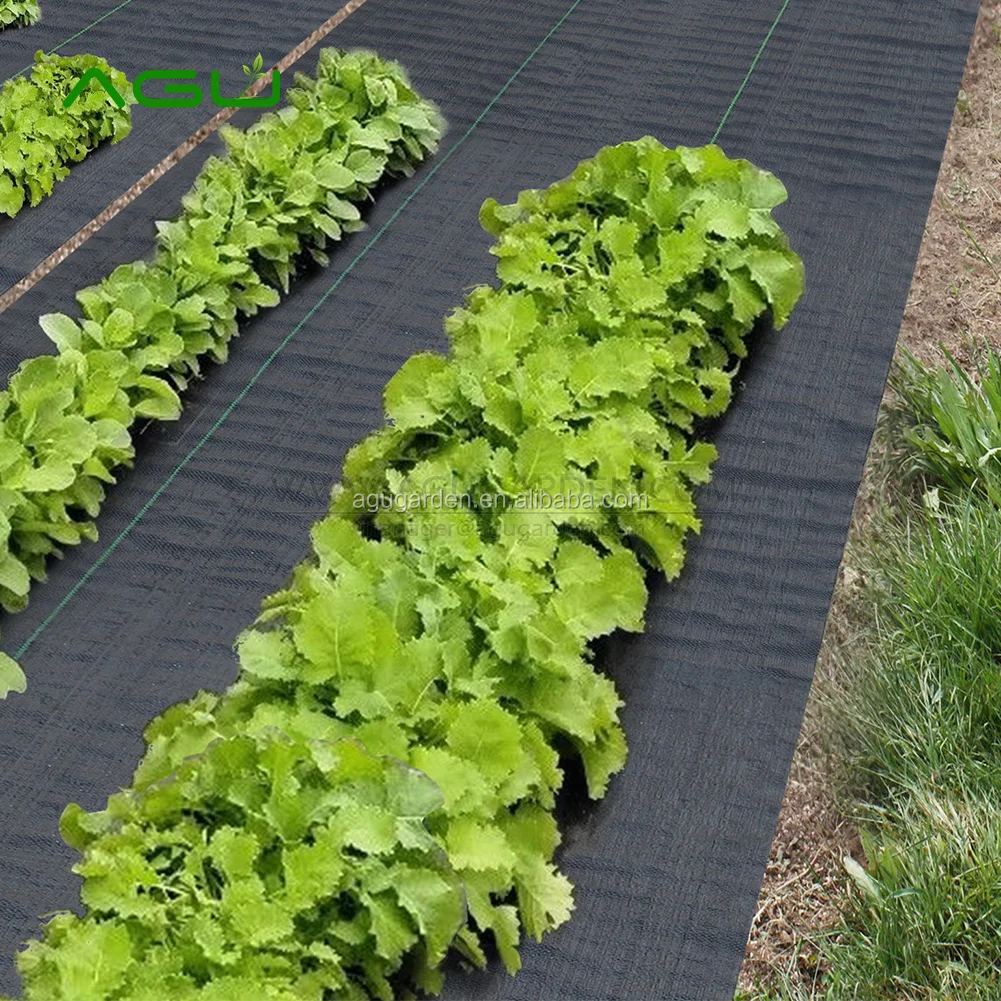 Black Garden Fabrics Mulch Plastic Mat Landscape Ground Cover Agriculture Mulch Film Cover Weed Control Fabric