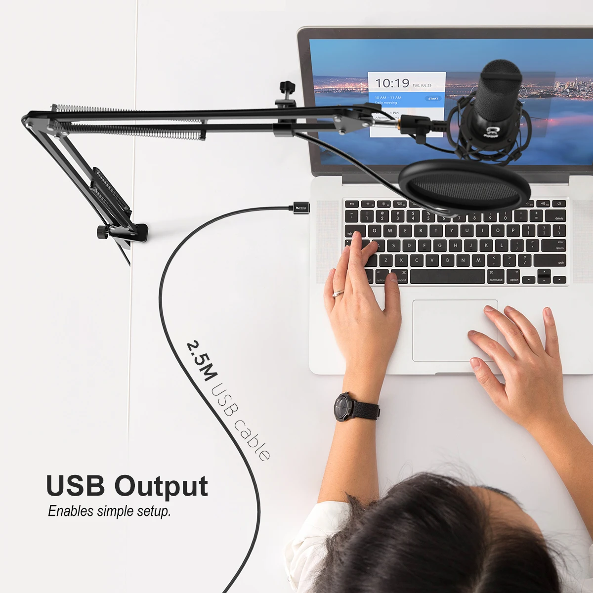  Fifine Горячая продажа T669 usb микрофонный конденсат стрелы микрофон подходящие микрофоны инструменты студийная