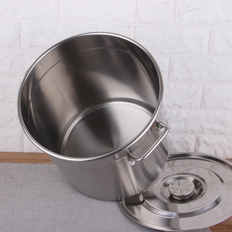 Stainless Steel 50L Big Size Insulation Barrel Big Pots for Cooking Induction Hot Pots Cooking Soup Stock Pots