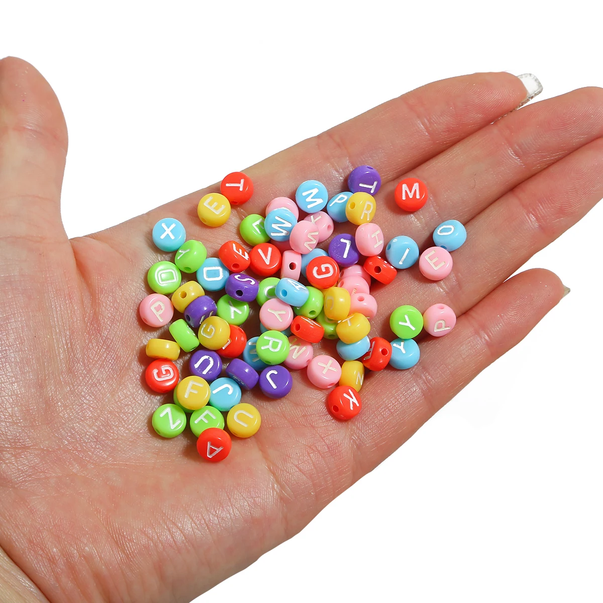 Factory Cheapest Price Acrylic Letter Beads 7x4mm Spacer Loose English Alphabet Bead For Diy Bracelets Waist bags Jewelry Making