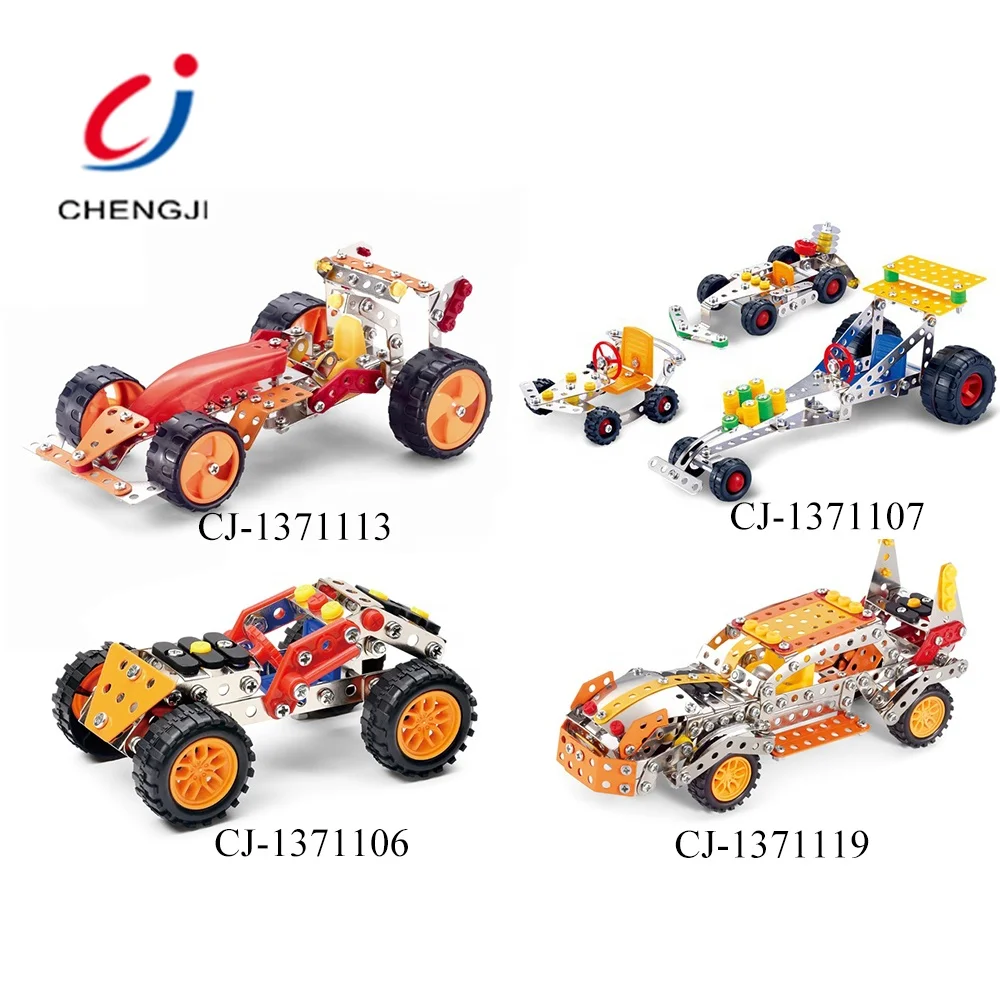 Educational 3 In 1 DIY Assemble Vehicle Model Toy, 291PCS Building Metal Car